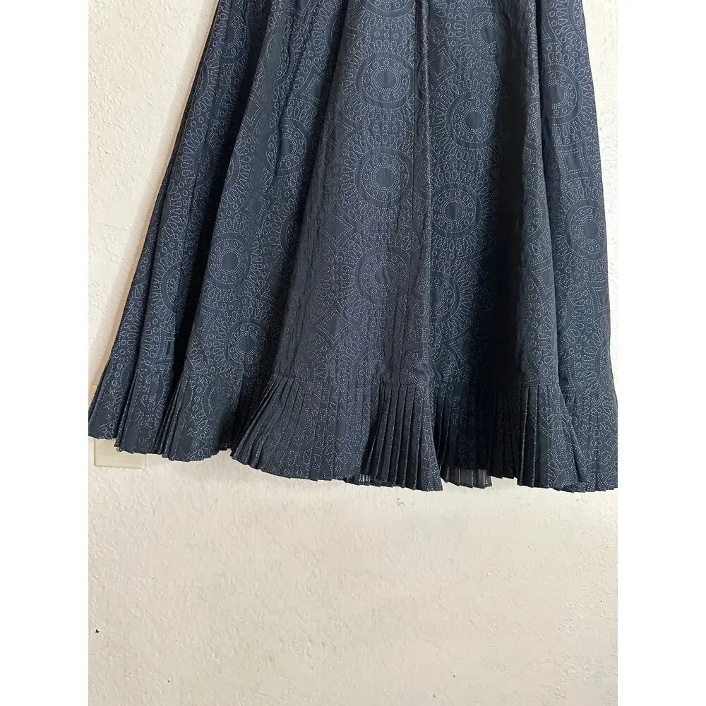 Armani Collezioni Jacquard Pleated Avant-Garde Art-To-Wear Skirt Womans 6